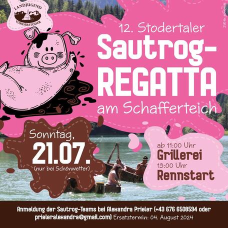 Foto zur Veranstaltung "Stodertaler Sautrogregatta"