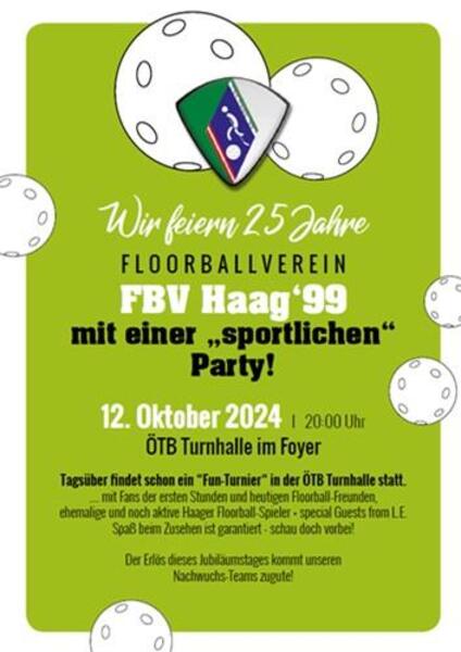 Jubiläum: 25 Jahre Floorballverein