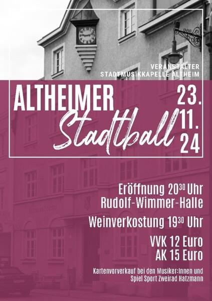 Altheimer Stadtball Stadtmusikkapelle Altheim