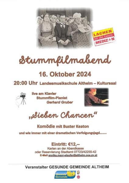 Stummfilmabend Gesunde Gemeinde Altheim