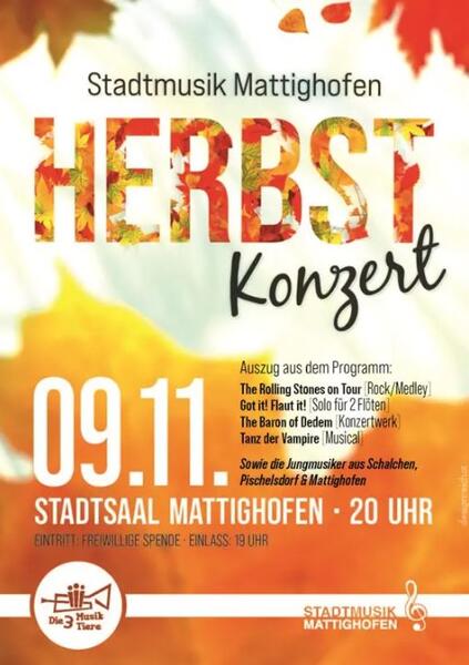 Herbstkonzert der Stadtmusik Mattighofen