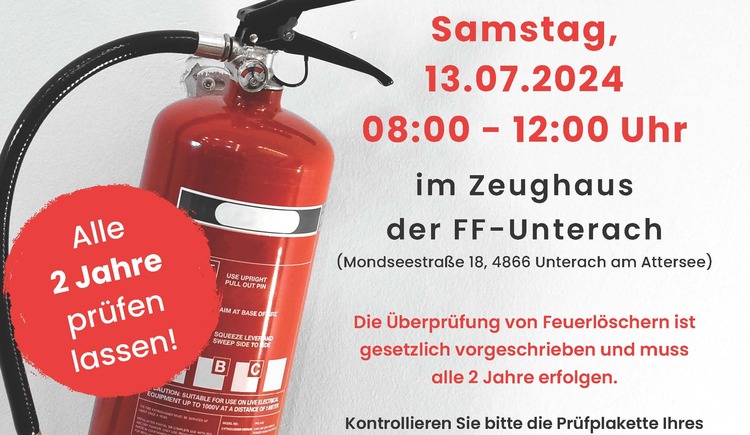 Feuerlöscherüberprüfung der FF Unterach am Attersee